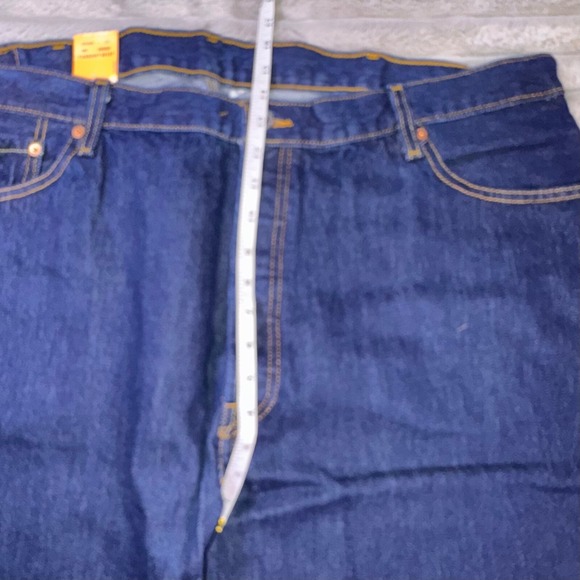 Levi's 501XX Original Fit Jeans Preshrunk Dark Wash Straight Leg 44x30 DEADSTOCK - Picture 6 of 14